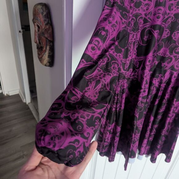 XL Blackmilk Plum Bath Bishop Skaters Dress - Picture 5 of 7